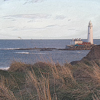 Buy canvas prints of St Marys Lighthouse Whitley Bay North Tyneside by Kevin Maughan