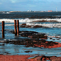 Buy canvas prints of The Sea At Whitley Bay by Kevin Maughan
