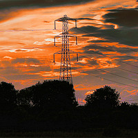 Buy canvas prints of Pylon at sunset by Kevin Maughan