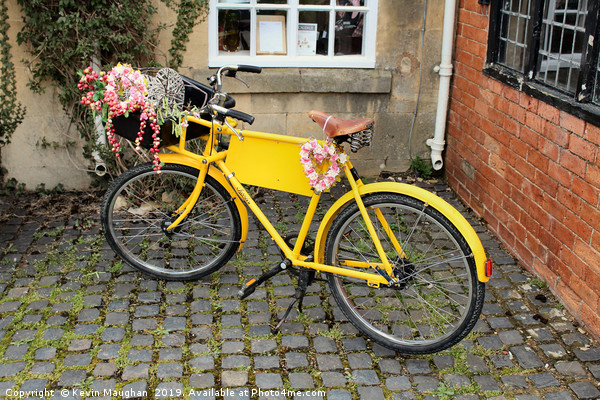 Yellow Bicycle Picture Board by Kevin Maughan