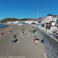 Buy canvas prints of Aberystwyth in springtime, Seaside town in Wales by Philip Brown