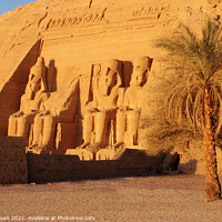 Buy canvas prints of The Fantastic Statues of Abu Simbel from Right Through Trees, Egypt by Philip Brown