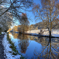 Buy canvas prints of Canalside Winter Wonderland - Panorama by Philip Brown