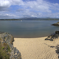 Buy canvas prints of Beach looking towards Borth -y-Gest in North Wales by Philip Brown