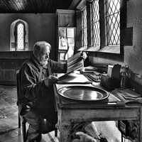 Buy canvas prints of The Reader, B&W Portrait by Philip Brown