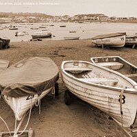 Buy canvas prints of Boats on Teign River Beach, Teignmouth, Devon - Se by Philip Brown