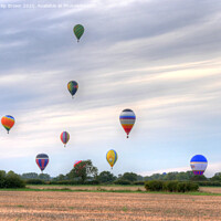 Buy canvas prints of Hot Air Balloons Over Wiltshire by Philip Brown