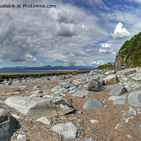Buy canvas prints of Chissel Beach in Wales, Panorama by Philip Brown