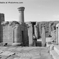 Buy canvas prints of The ruins of the temple of Horus at Idfu, Egypt. by Philip Brown
