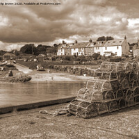 Buy canvas prints of Fishermans Crab Pots, Craster, Northumberland  by Philip Brown