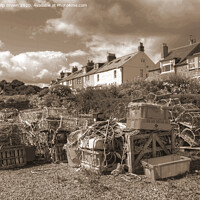 Buy canvas prints of fisherman's Crab Pots at Craster, Northumberland by Philip Brown