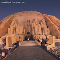 Buy canvas prints of Sunrise Over Abu Simbel, Egypt Panoramic by Philip Brown