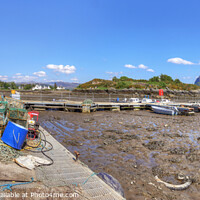 Buy canvas prints of Plockton in low tide, Scotland, Panorama  by Philip Brown