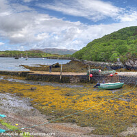 Buy canvas prints of Badachro Jetty, Scotland, Panorama by Philip Brown