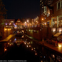 Buy canvas prints of Birmingham Canals at Night 004 by Philip Brown