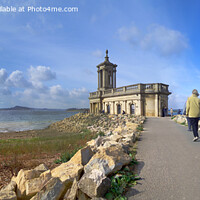 Buy canvas prints of Rutland Water and Normanton Church, Panorama by Philip Brown
