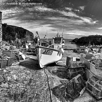 Buy canvas prints of The Fisherman`s Cove and Harbour at Cadgwith in Co by Philip Brown