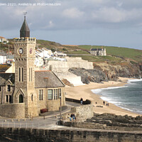 Buy canvas prints of Portleven Sea Front, Cornwall. UK by Philip Brown