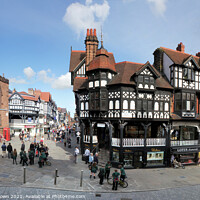 Buy canvas prints of Medieval Chester, showing the unique Rows by Philip Brown