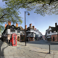 Buy canvas prints of Medieval Chester Street Scene by Philip Brown