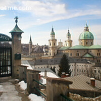 Buy canvas prints of Monochrome, Color, & Sepia view of Salzburge by Philip Brown