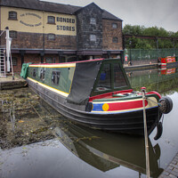 Buy canvas prints of Narrowboat on Stourbridge Canal by Philip Brown