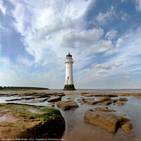 Buy canvas prints of New Brighton Lighthouse, The Wirral, Uk by Philip Brown