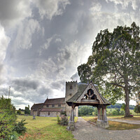 Buy canvas prints of lychgate to Moreville Church in Shropshire, UK by Philip Brown