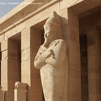 Buy canvas prints of Colossal Osiride statues, Temple of Hatsepsut, Egy by Philip Brown