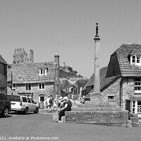 Buy canvas prints of Corf Castle Village in Dorset, UK, Panorama by Philip Brown