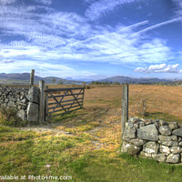 Buy canvas prints of The Farm gate to the Mountains, Wales by Philip Brown