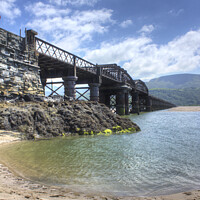 Buy canvas prints of Barmouth Viaduct in Wales by Philip Brown