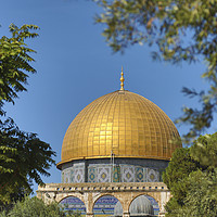 Buy canvas prints of The Temple Mount Dome of the Rock, Jerusalem by yeshaya dinerstein