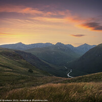 Buy canvas prints of Sunset on Glen Rosa by David Brookens
