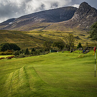 Buy canvas prints of 6th Green at Corrie GC by David Brookens