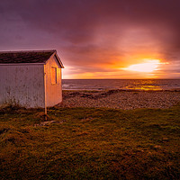 Buy canvas prints of The Beach Hut at Dougarie by David Brookens