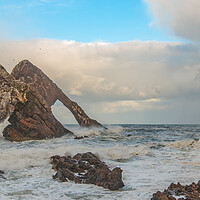 Buy canvas prints of Panoramic of Bow Fiddle Rock by Duncan Loraine