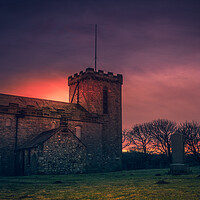 Buy canvas prints of Seaham Church at Sunset by Duncan Loraine