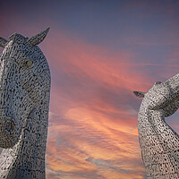 Buy canvas prints of Colours of Kelpies by Duncan Loraine