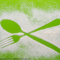 Buy canvas prints of the fork and spoon imprint by Sergio Delle Vedove