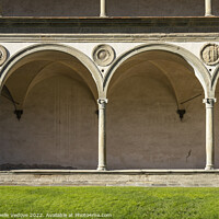 Buy canvas prints of Large cloister in the Santa Croce church in Florence, Italy by Sergio Delle Vedove