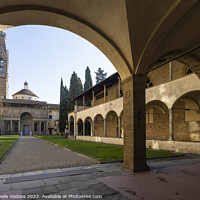 Buy canvas prints of Large cloister in the Santa Croce church in Floren by Sergio Delle Vedove