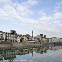 Buy canvas prints of the Arno river in Florence, Italy by Sergio Delle Vedove