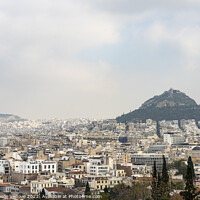 Buy canvas prints of Lycabettus hill in Athens, Greece by Sergio Delle Vedove