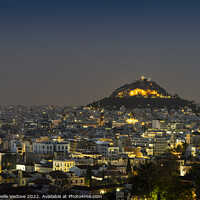 Buy canvas prints of Lycabettus Hill in Arthens, Greece by Sergio Delle Vedove