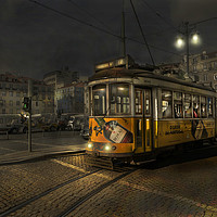Buy canvas prints of the tram nr 12 in Lisbon by Sergio Delle Vedove