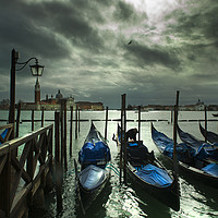 Buy canvas prints of Gondolas on the lagoon in Venice by Sergio Delle Vedove