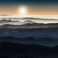Buy canvas prints of the sun over the mountains by Sergio Delle Vedove