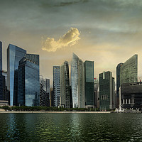 Buy canvas prints of Skyscrapers in Singapore by Sergio Delle Vedove