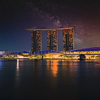 Buy canvas prints of Panorama  of Singapore at night by Sergio Delle Vedove